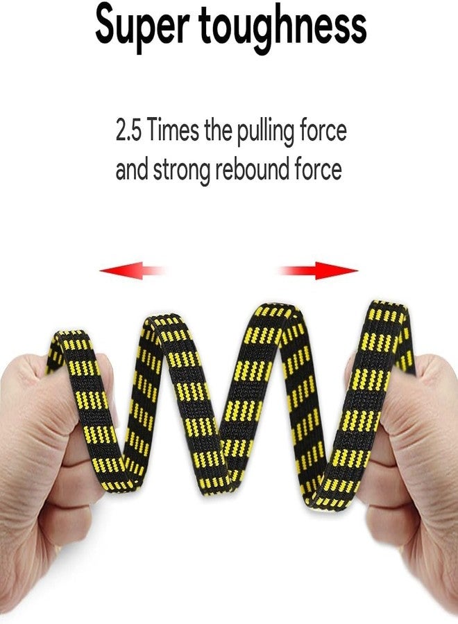 EMPOISON Stretchable Elastic Rope with Durable Steel Hooks | Flat Rubber Bungee Cord for Bikes, Cars, Luggage, Tents | Weatherproof & Abrasion Resistant | 2m+ Expandable (Random Color) (Pack of 5) - Image 5